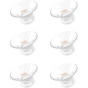 Flange Inserts 19mm 6PCS - Compatible with Momcozy M5/M6/S12 Pro/S9 Pro/V1/V2,Spectra,Medela,Elvie,Willow,Lansinoh 24mm Flange - Breast Pump replacement pump parts - BPA Free Silicone,6 Pack