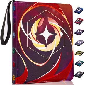 Binder for Lorcana Cards, Premium 990-Pocket Trading Card Album 3-Ring Compatible with Lorcana Cards,TCG Cards,other Game Cards-Yellow
