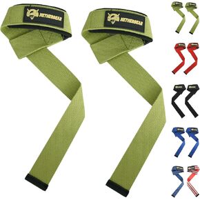 Lifting Straps for Weightlifting - Premium Cotton Wrist Wraps with Neoprene Padding, Heavy Duty Straps for Powerlifting, Bodybuilding, Gym Workouts - Support & Comfort for Men & Women