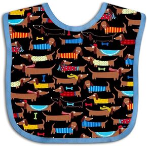 Funny Dachshunds Baby Bibs Unisex,Cute Baby Gift for Boys & Girls