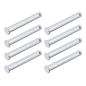 METALLIXITY Clevis Pins (8mmx80mm) 8Pcs, Single Hole Flat Head Carbon Steel Fastener Pin - for Metal Devices, Furniture Installation, Industrial, DIY