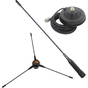 Flagellate mobile radio antenna dual frequency VHF/UHF 136-174MHz/400-470MHz and PL259 male connector amateur dual-band VHF UHF transceiver moves car/truck antennas