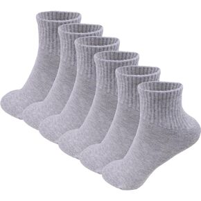 TZ Promise 6 Pack-Women's Athletic Quarter Ankle Low Cut Cotton Socks Cushioned Sports Running