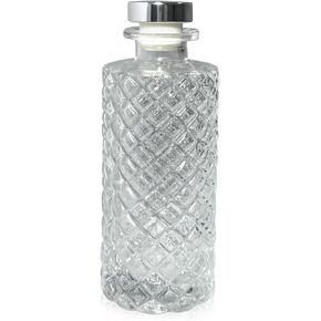 Diffuser Glass Bottle with Cork, Reed Diffuser, Oil Fragrance, Small Flower Decoration Glass Bottle Vase (Gray)
