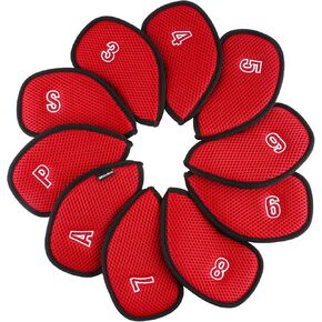 Andux Mesh Golf Iron HeadCovers with Number on Both Sides 10pcs/Set MT/S14