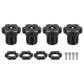 MECCANIXITY Metal 17mm Wheel Hex Hubs Nuts Drive Adapters Sky Blue with Pins for RC Car Upgrade Replacement Parts 4Pcs