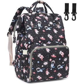 Leopard Baby Diaper Bag Backpack for Women, Large Capacity Waterproof Maternity Travel Nappy Backpacks with Stroller Straps