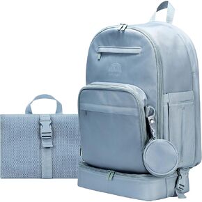 Diaper Baby Bag Backpack for Moms and Dads with Baby Boys and Girls, Portable Changing Pad, Removable Pacifier Case (CML-16, 16")