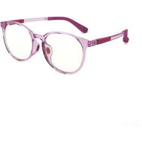 FEISEDY Kids Blue Light Blocking TPEE Rubber Flexible Anti-Glare Glasses for Boys and Girls (Age 3-13) B2650