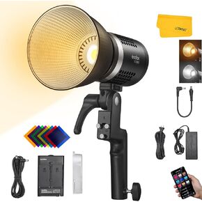 مصباح فيديو Godox ML30Bi LED ثنائي اللون، درجة حرارة اللون 40 وات 2800K-6500K، CRI 96+ TLCI 97+، 7 تأثيرات FX، وضع صامت، تحكم لاسلكي APP، ضوء LED مع 2X NP-F970 بطارية ليثيوم in Saudi Arabia