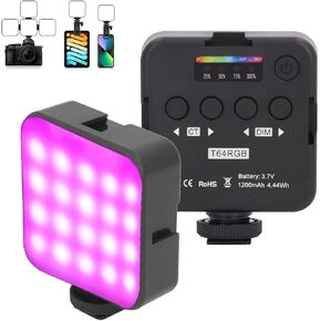 RGB Video Lights, LED Camera Light for Photography, 20 Effect Modes Rechargeable Selfie Fill Light, Portable Clip Light for Phone Selfie, Laptop Video, Camera Photograph, Live Streaming