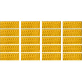 20 Pcs Reflective Stickers, 3.11"x1.18" Rectangle Shape Safety Tape Reflector Universal for Cars Trucks Trailers Waterproof PET White