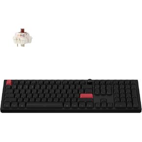 Keychron Q6 Max QMK/LAUNCHER Wireless Bluetooth/2.4 GHz/USB-C Wired Custom Mechanical Keyboard, Full Size Programmable Knob RGB Backlit Hot-Swappable Gateron Brown Switch for Mac Windows Linux - Black