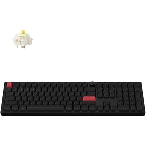 Keychron Q6 Max QMK/LAUNCHER Wireless Bluetooth/2.4 جيجا هرتز/USB-C لوحة مفاتيح ميكانيكية سلكية مخصصة، مقبض كامل الحجم قابل للبرمجة بإضاءة خلفية RGB ومفتاح Gateron Brown قابل للتبديل السريع لنظام التشغيل Mac Windows Linux - أسود