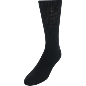 CTM® Men's Big and Tall Diabetic Non-Binding Crew Socks (3 Pack)