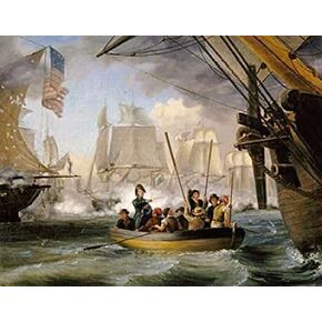 Commodore Perry Leaving The Lawrence Poster Print by Thomas Birch (11 x 14)