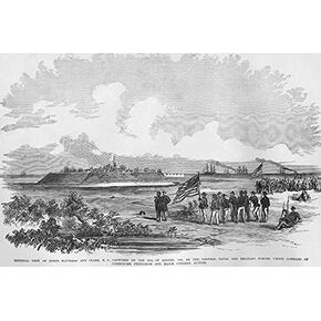 Capture of Forts Hatteras & Clark by Commodore Stringham and General Butler Poster Print by Frank Leslie (24 x 36)