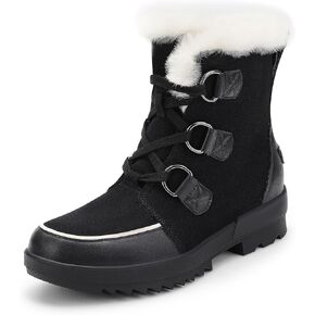 DREAM PAIRS Ankle Winter Boots for Women Snow Boots Anti-Slip Resistant Classic Warm Faux Fur Lined Lace Up for Outdoor Hiking Walking