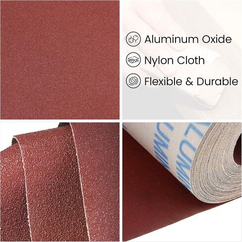 KENDO Emery Cloth Roll, 5 Grit Sandpaper Roll Assorted Sandpaper, Including 150 240 320 400 600 Grains, 6M for Woodworking, Automotive, Metal Polishing in Kuwait