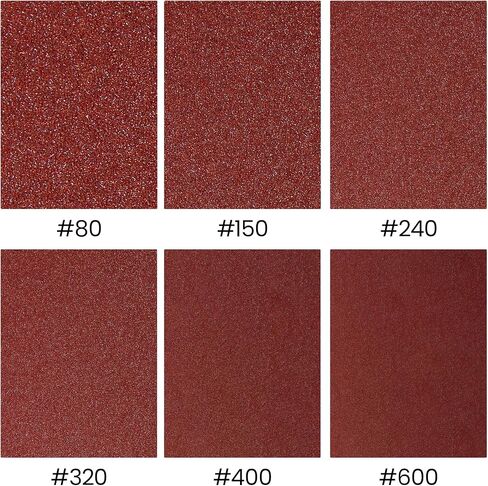 KENDO Emery Cloth Roll, 5 Grit Sandpaper Roll Assorted Sandpaper, Including 150 240 320 400 600 Grains, 6M for Woodworking, Automotive, Metal Polishing in Kuwait