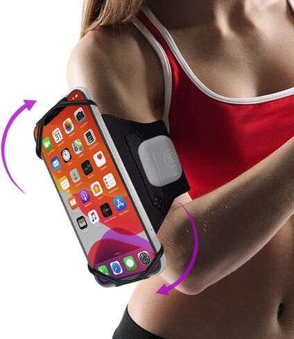 سوار ذراع للجري من JEMACHE لهاتف iPhone 15/14 Plus، 15/14 Pro Max، 15 14 13 12 11 XR SE، 6S 7 8 Plus، Samsung Galaxy S23 S22 S21 Ultra، Plus، سوار ذراع للهاتف مع حامل سماعة الأذن in Kuwait