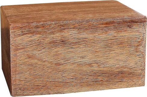 Funeral Cremation Urn Ashes With Beautiful Handmade Carving in Centre- Medium Natural,Urns for Human Ashes Adult Wooden,Wooden Urn with Hand-Made Design for Human Ashes, Wooden Urns Hand-Crafted in Saudi Arabia