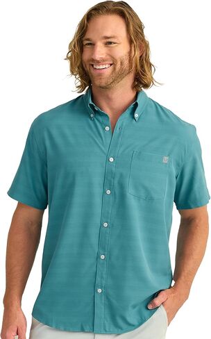 HUK Men's Kona Short Sleeve Fishing Button Down Shirt in Saudi Arabia