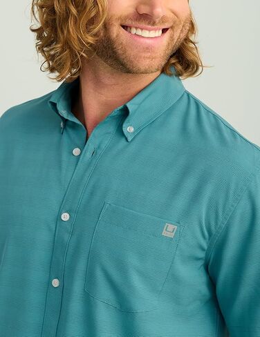 HUK Men's Kona Short Sleeve Fishing Button Down Shirt in Saudi Arabia