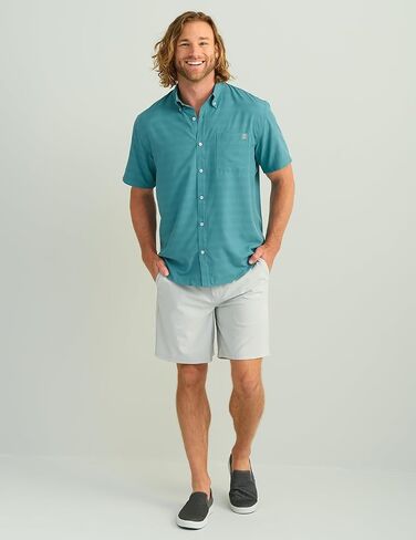 HUK Men's Kona Short Sleeve Fishing Button Down Shirt in Saudi Arabia
