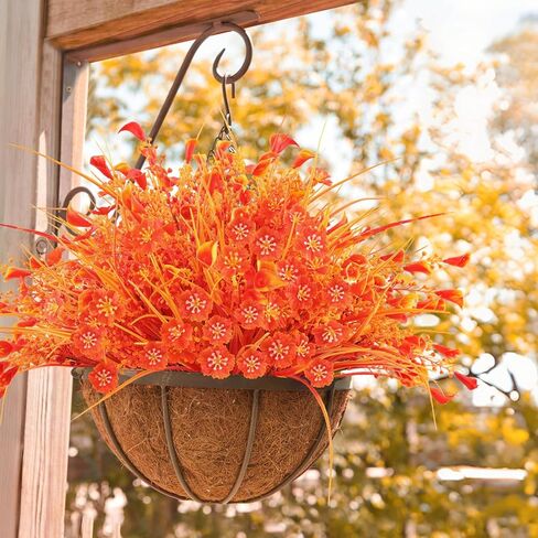 tyl&tys زهور الخريف الاصطناعية للزهور المزيفة في الهواء الطلق، 12 حزمة من الشجيرات المقاومة للأشعة فوق البنفسجية للأمهات الزائفات، ساحات داخلية خارجية لحفلات الزفاف، مزهرية منزلية، باب الشرفة، ديكورات المزرعة in Kuwait