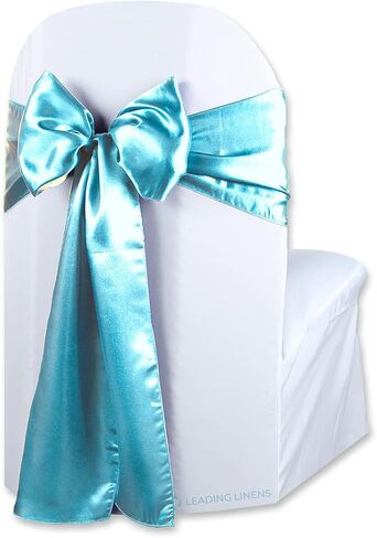 Sparkles Make It Special 200 pcs Satin Chair Cover Bow Sash - Hot Pink - Wedding Party Banquet Reception - 28 Colors Available in Saudi Arabia