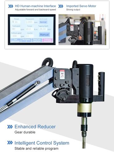 US Stock M3-M16 Tap Collets 1200mm Arm 360° Universal Tapping Machine Electric Tapper 0-375rpm With ANSI Imperial Collets in Saudi Arabia