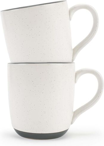 Elanze Designs Typewriter Speckled Orange 13 ounce Ceramic Coffee Mugs Set of 4 in Saudi Arabia