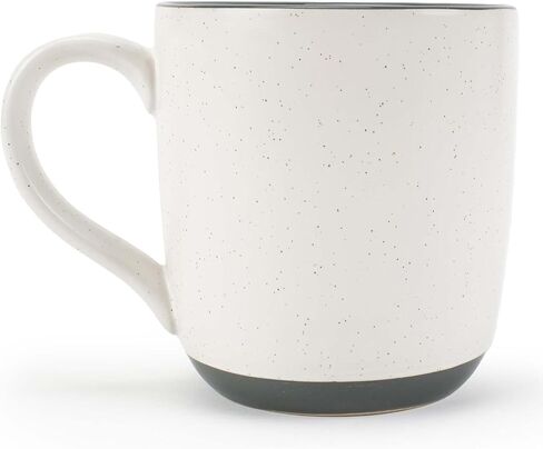 Elanze Designs Typewriter Speckled Orange 13 ounce Ceramic Coffee Mugs Set of 4 in Saudi Arabia
