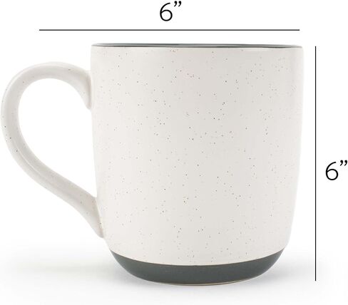 Elanze Designs Typewriter Speckled Orange 13 ounce Ceramic Coffee Mugs Set of 4 in Saudi Arabia