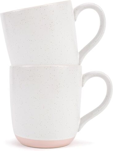 Elanze Designs Typewriter Speckled Orange 13 ounce Ceramic Coffee Mugs Set of 4 in Saudi Arabia