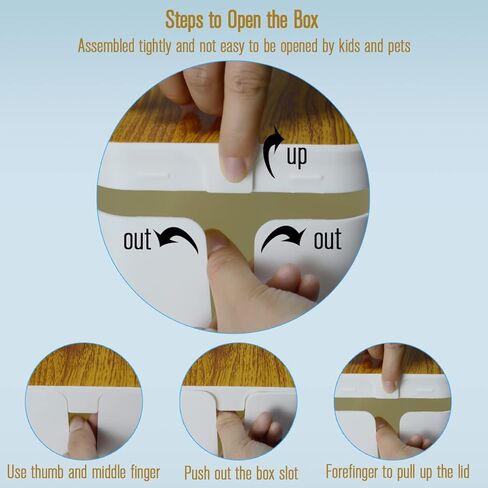 صندوق إدارة الكابلات من LeMotech، صندوق منظم للأسلاك مكون من 3 قطع، مع 40 مشبك كابل لإخفاء الأسلاك وشرائط الطاقة، منظم كابلات خشبي كبير ومتوسط ​​وصغير للمنزل والمكتب (أبيض) in Kuwait