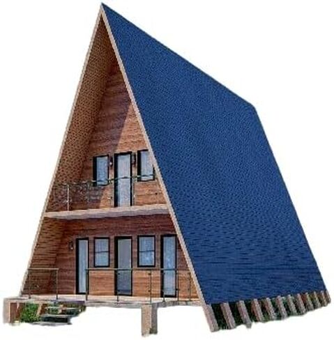 خطط كابينة ذات إطار A مقاس 36 × 20 بوصة مع دور علوي - مخططات أرضية تفصيلية، والارتفاعات، والتخطيط الكهربائي، والمزيد in Saudi Arabia