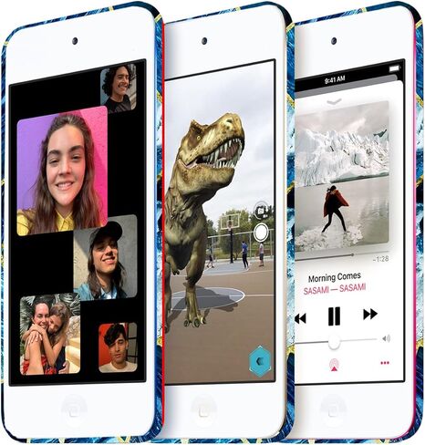 Glisten - iPod Touch 7th / 6th / 5th Generation Case - Geometric Marble Blue Design Printed Slim Plastic Hard Snap on Protective Designer Back Phone Case/Cover for iPod Touch 7/6 / 5. in Kuwait