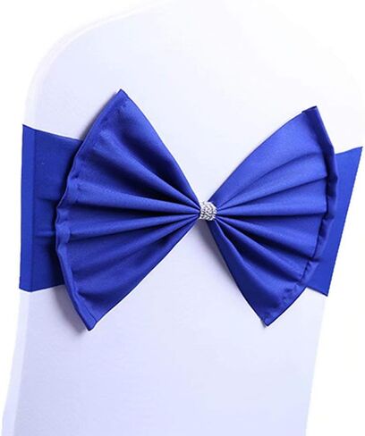 10 Pcs Stretch Chair Sashes for Wedding Spandex Chair Sashes Bow for Wedding Party Banquet Hotel Event Decoration Fuchsia in Saudi Arabia