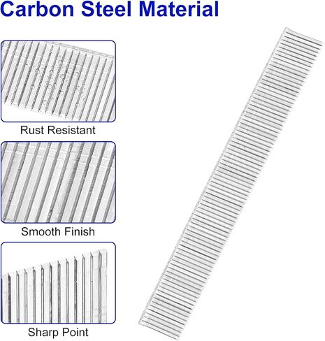 uxcell 4000Pcs 18 Gauge Brad Nails, 9/16" Length Straight Finishing Nails, Galvanized Carbon Steel Nails for Woodworking Construction Silver Tone in Saudi Arabia
