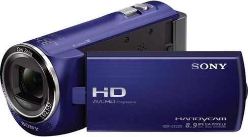 كاميرا فيديو سوني HDR-CX220 L Full HD 1080P كاميرا فيديو 2.7 بوصة LCD (متجددة)، أزرق in Saudi Arabia