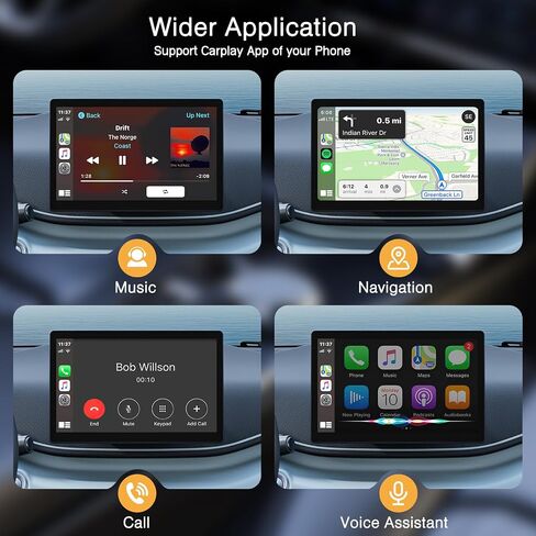 Wireless CarPlay Adapter, Wireless Carplay Dongle, Latest Upgrade Wireless CarPlay with USB/Type-C Port, Converts Wired to Wireless Carplay Dongle, Fit for Cars with Built-in CarPlay in Saudi Arabia