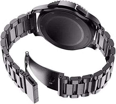 عصابات FitTurn متوافقة مع Wahoo ELEMNT Rival Metal Steel Watch Band استبدال كلاسيكي متين وصلة صلبة ملحقة مشبك معدني حزام معصم لـ Wahoo ELEMNT Rival Running/Multisport GPS Smartwatch in Saudi Arabia