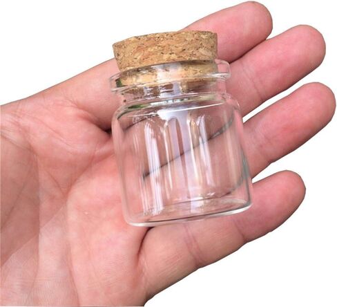 20ml Glass Jars Bottles with Cork 37x40x27mm for Wedding Holiday Decoration 12pcs/lot (12, 20ml-37x40x27mm) in Saudi Arabia