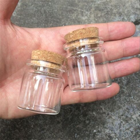 20ml Glass Jars Bottles with Cork 37x40x27mm for Wedding Holiday Decoration 12pcs/lot (12, 20ml-37x40x27mm) in Saudi Arabia