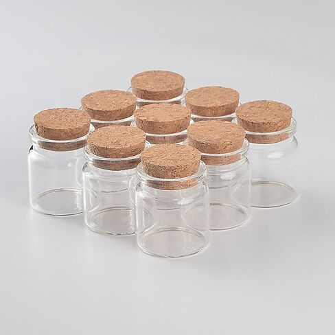 20ml Glass Jars Bottles with Cork 37x40x27mm for Wedding Holiday Decoration 12pcs/lot (12, 20ml-37x40x27mm) in Saudi Arabia