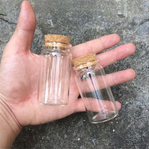 20ml Glass Jars Bottles with Cork 37x40x27mm for Wedding Holiday Decoration 12pcs/lot (12, 20ml-37x40x27mm) in Saudi Arabia