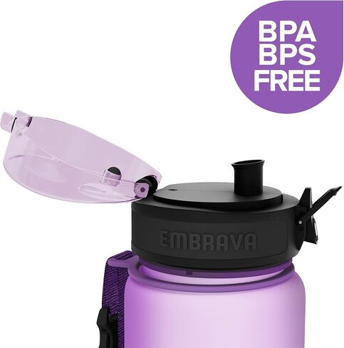 Embrava 24oz BPA-Free Plastic Sports Water Bottle with Time Markers in Kuwait