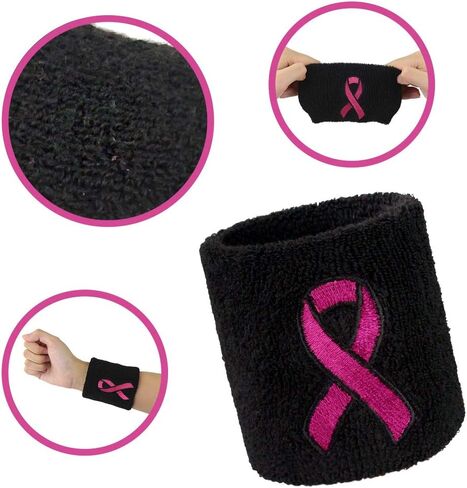 12 Pairs Breast Cancer Athletic Socks Bulk, Super Thick Pink Ribbon Socks for Breast Cancer Awareness Campaigns in Saudi Arabia